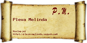 Pleva Melinda névjegykártya