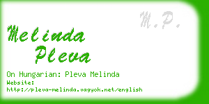 melinda pleva business card